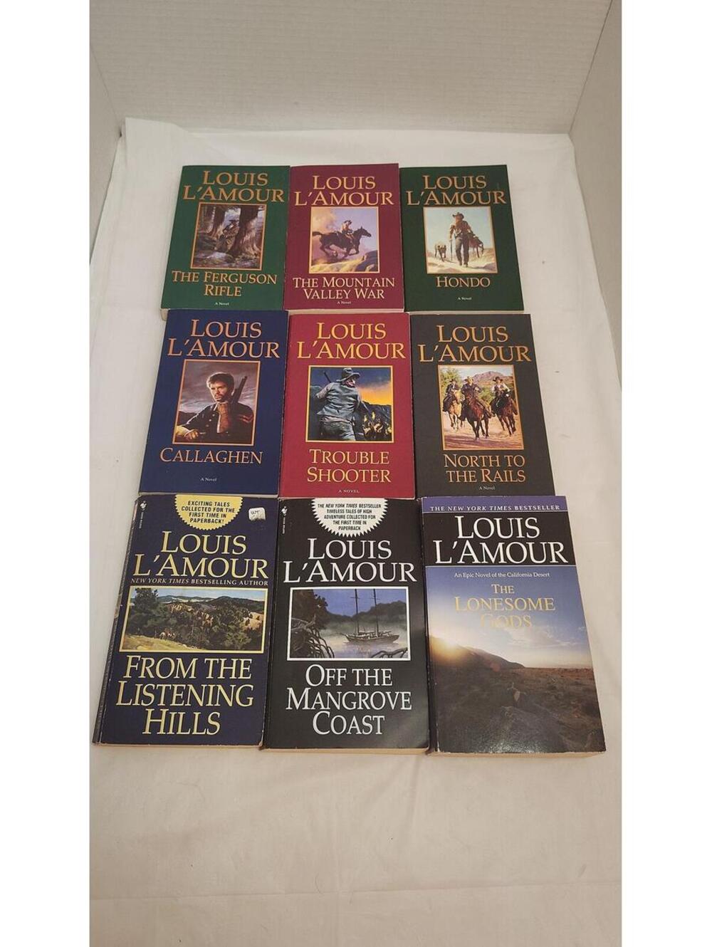 Louis L'Amour Western Book Lot 9 PB Hondo Callaghan Lonesome Gods Set